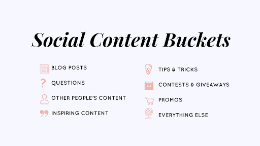 social content buckets